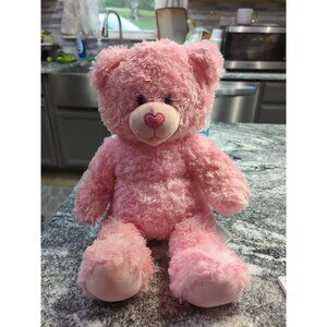 Build-A-Bear Pink Cuddles Happy Hugs Bear Plush Teddy Bear 16" With Giggle Sound